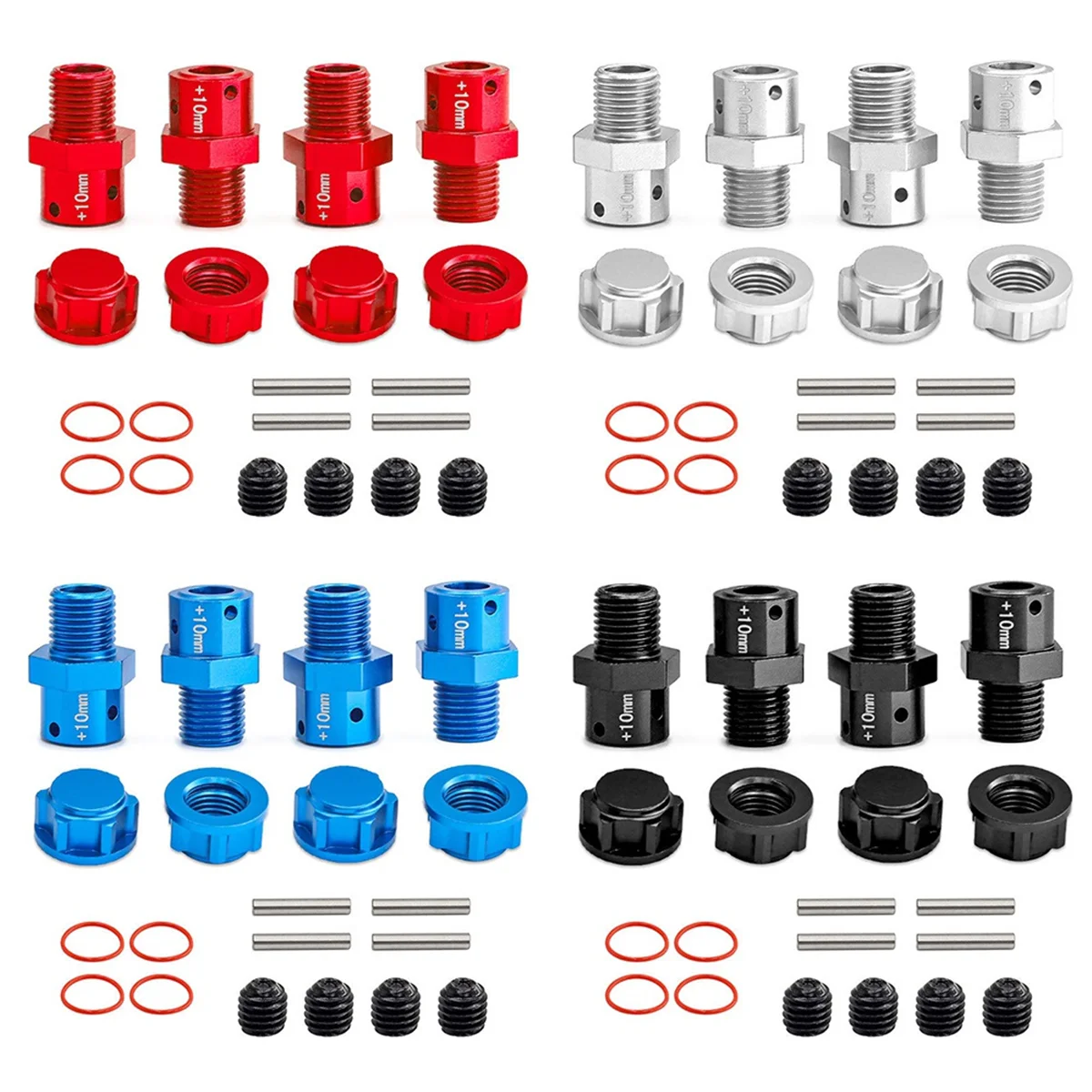 A72Z RC Car Upgrade 10mm Connector Kit for Arrma1/8Kraton for 1/7 RC Car Upgrade Accessories Red