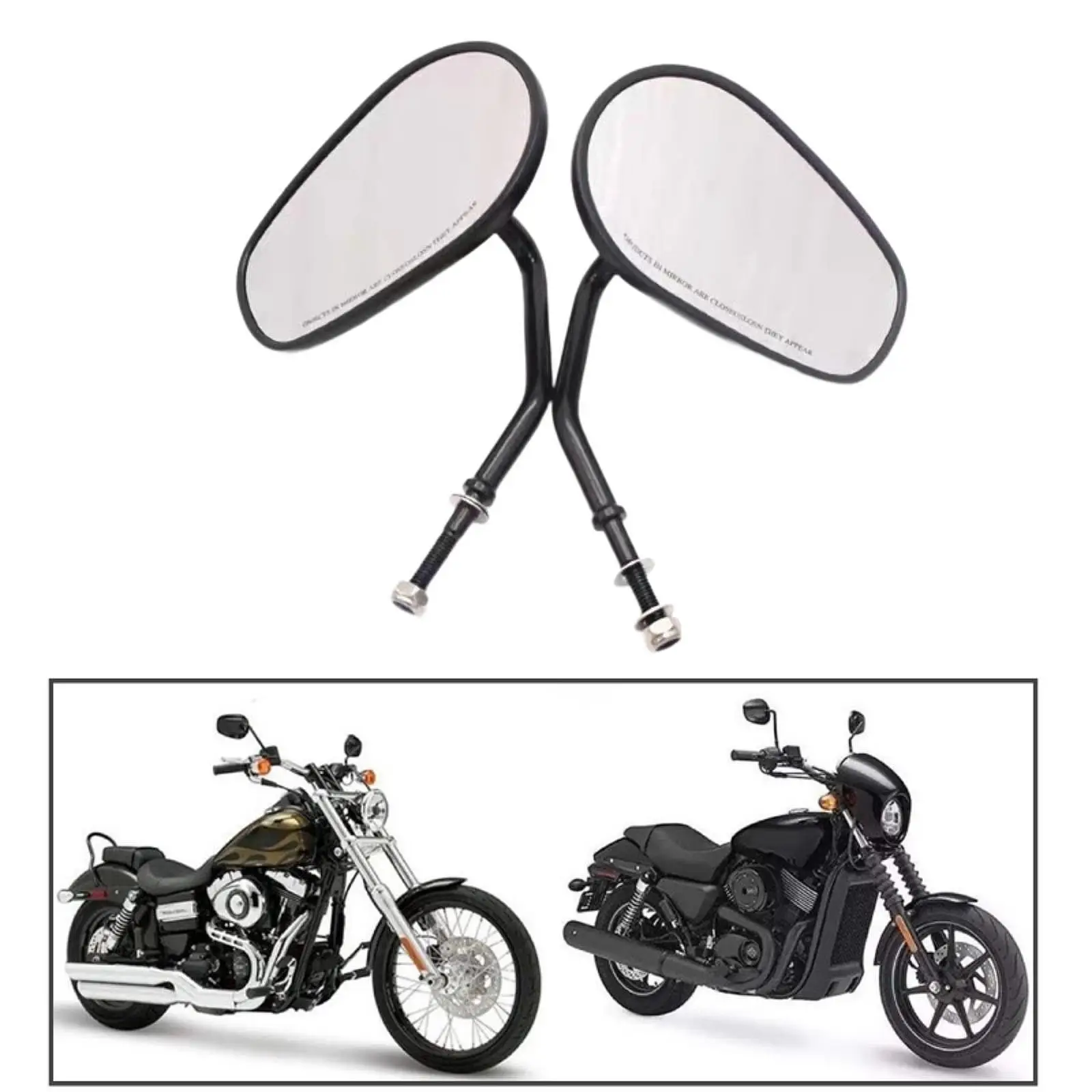 2x Motorcycle Rear View Mirrors Replace Practical Portable Sturdy High