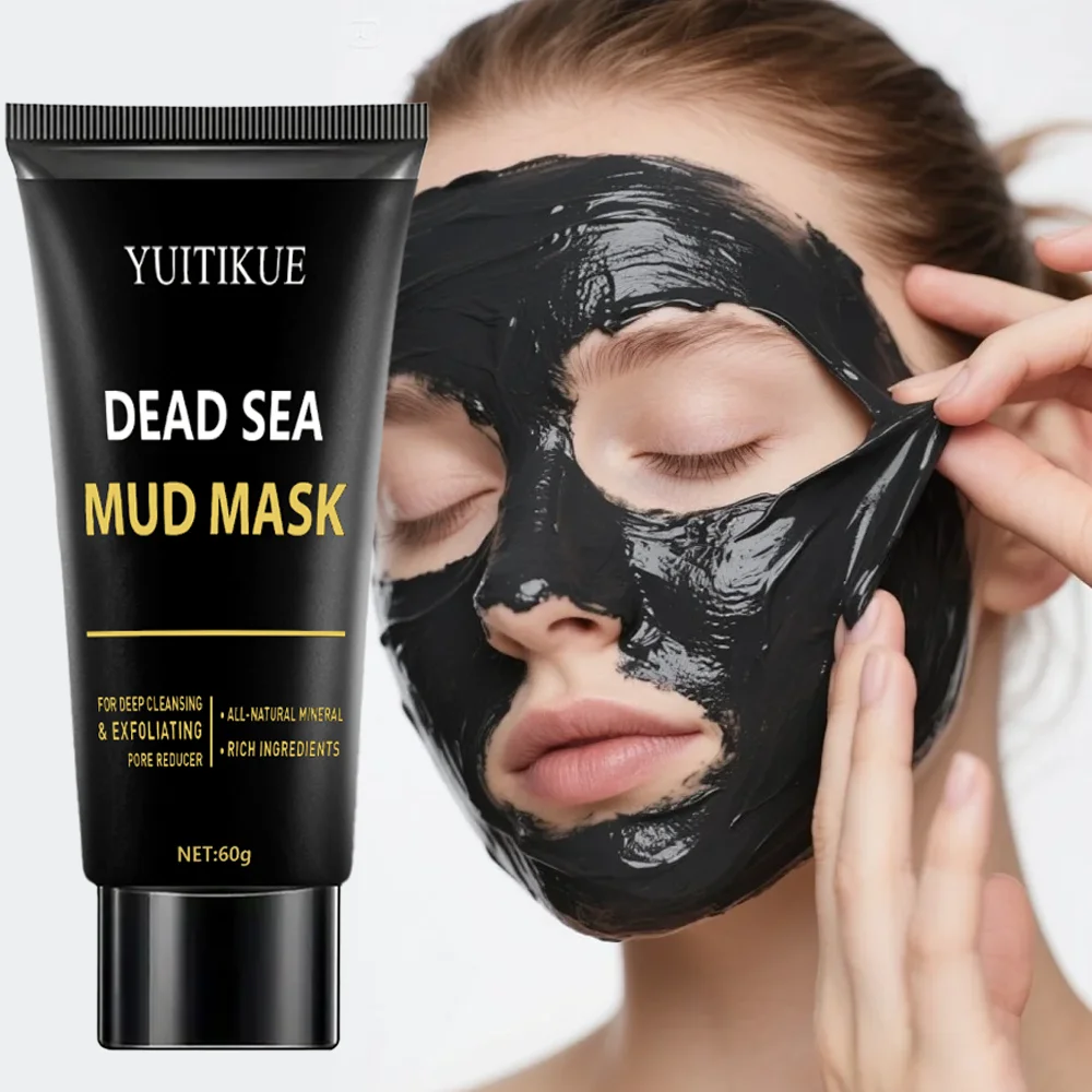 

Dead Sea Mud Mask 60g - Deep Cleansing & Exfoliating, Pore Minimizer, Natural Mineral Formula, Gentle Push-Away Texture
