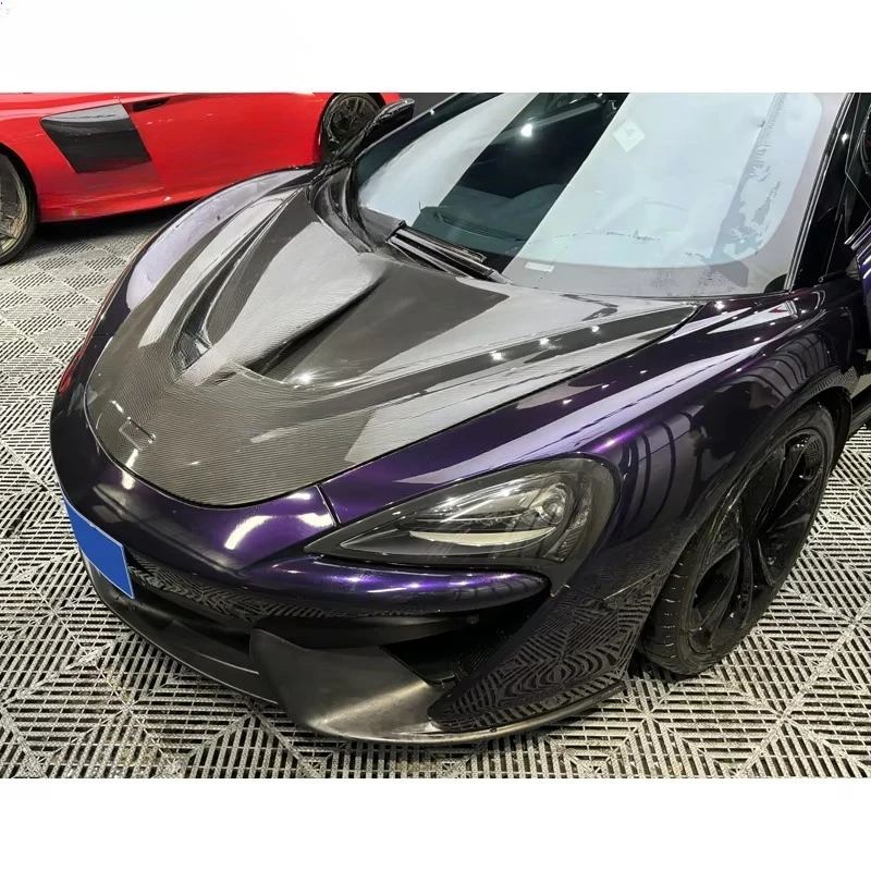 New for 540S/570S/600LT N-style Dry Carbon Fiber Hood & Engine Cover High-quality Bolt-On with Bolts 100% Fitment
