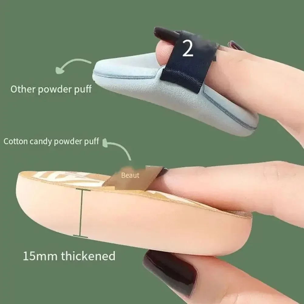 Zestaw gąbeczek do makijażu z poduszką powietrzną i pudełkiem do przechowywania - Super miękkie gąbki do makijażu typu watka cukrowa do stosowania na sucho i na mokro, idealne do bezchybnego podkładu i kremu BB