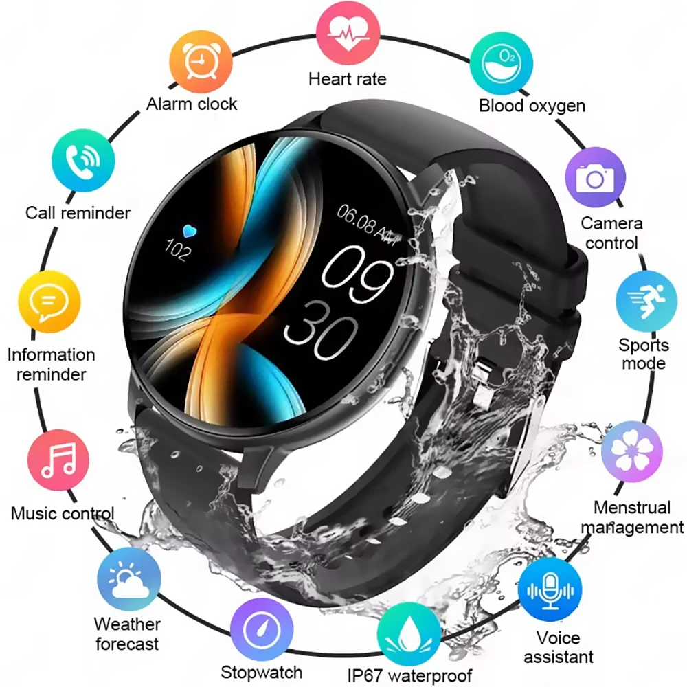 

New Smart Watch 2025 Women Men Lady Gift Sports Fitness Watches Heart Rate Monitor BT Call Waterproof Smartwatch For Android IOS