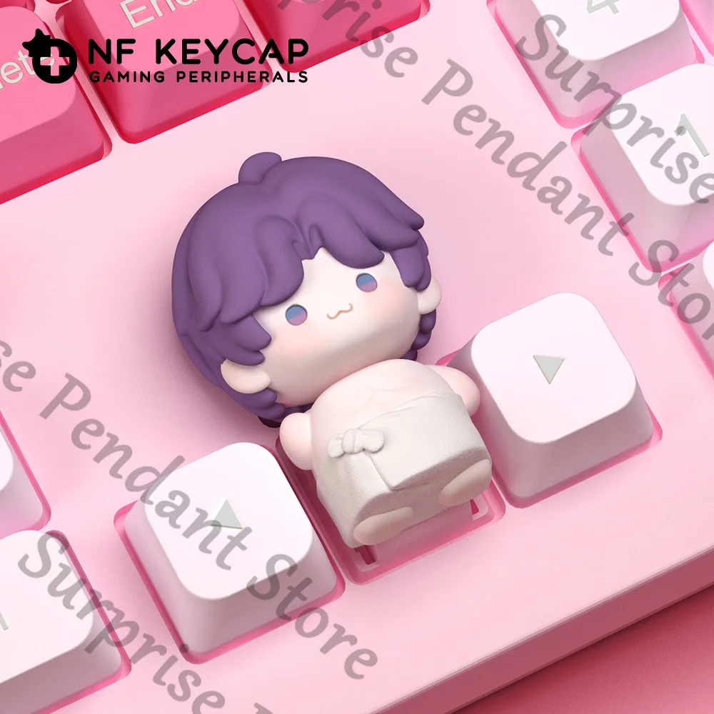 الحب والمساحة العميقة سيلوس رافاييل زين زافييه زميل ambitus لطيف منشفة استحمام نمط Q نسخة keycap هدية عيد ميلاد