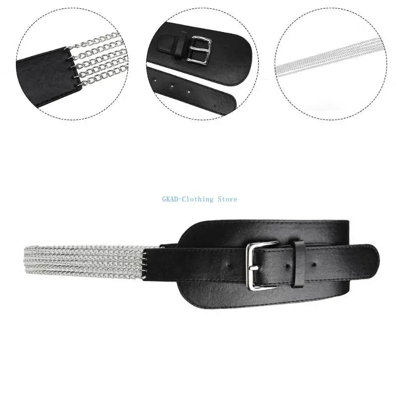 N0PE Oversized Waist Belt Personality Statement Waistband Casual Wear Stylish Belt