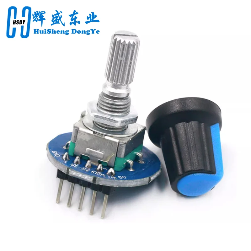 Module d'encodeur rotatif pour le développement de capteurs de briques Arduino, capuchon de bouton de potentiomètre rotatif Audio rond EC11