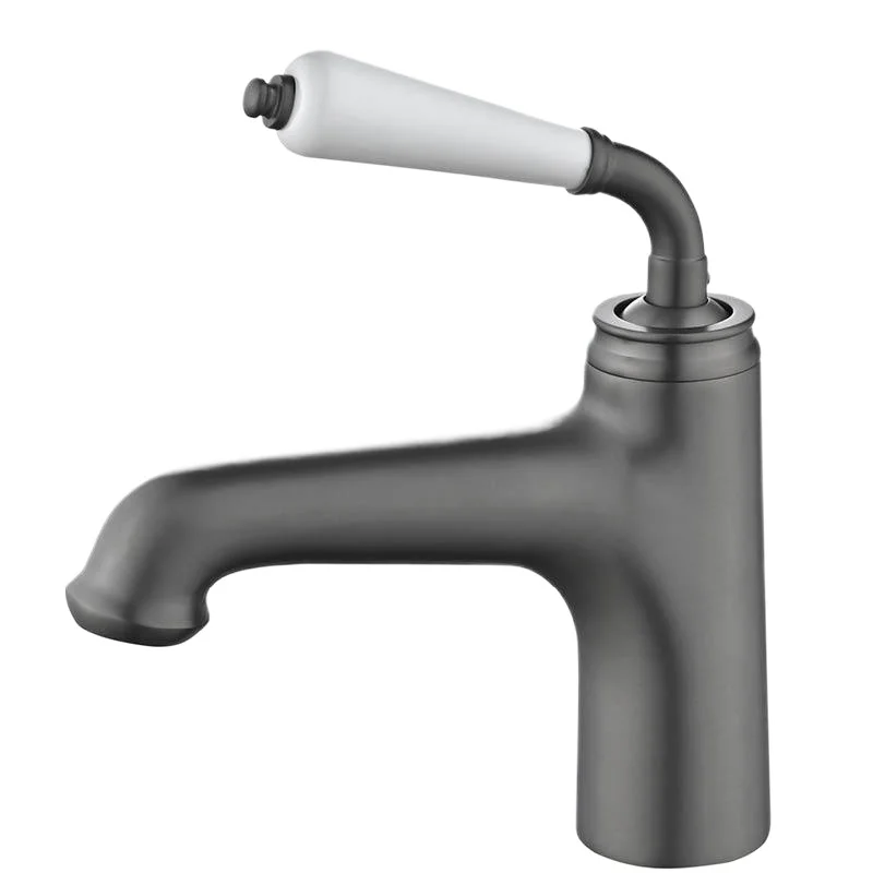 

All-copper washbasin faucet hot and cold household washbasin toilet milk white gun gray hydroelectric power