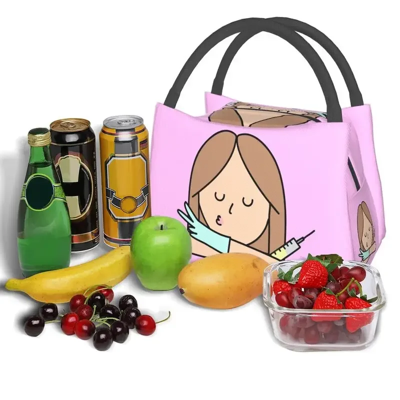 Enfermera En Apuros Doctor enfermera bolsas de almuerzo con aislamiento térmico médico bolsa de almuerzo para mujer para oficina comida al aire libre caja de comida