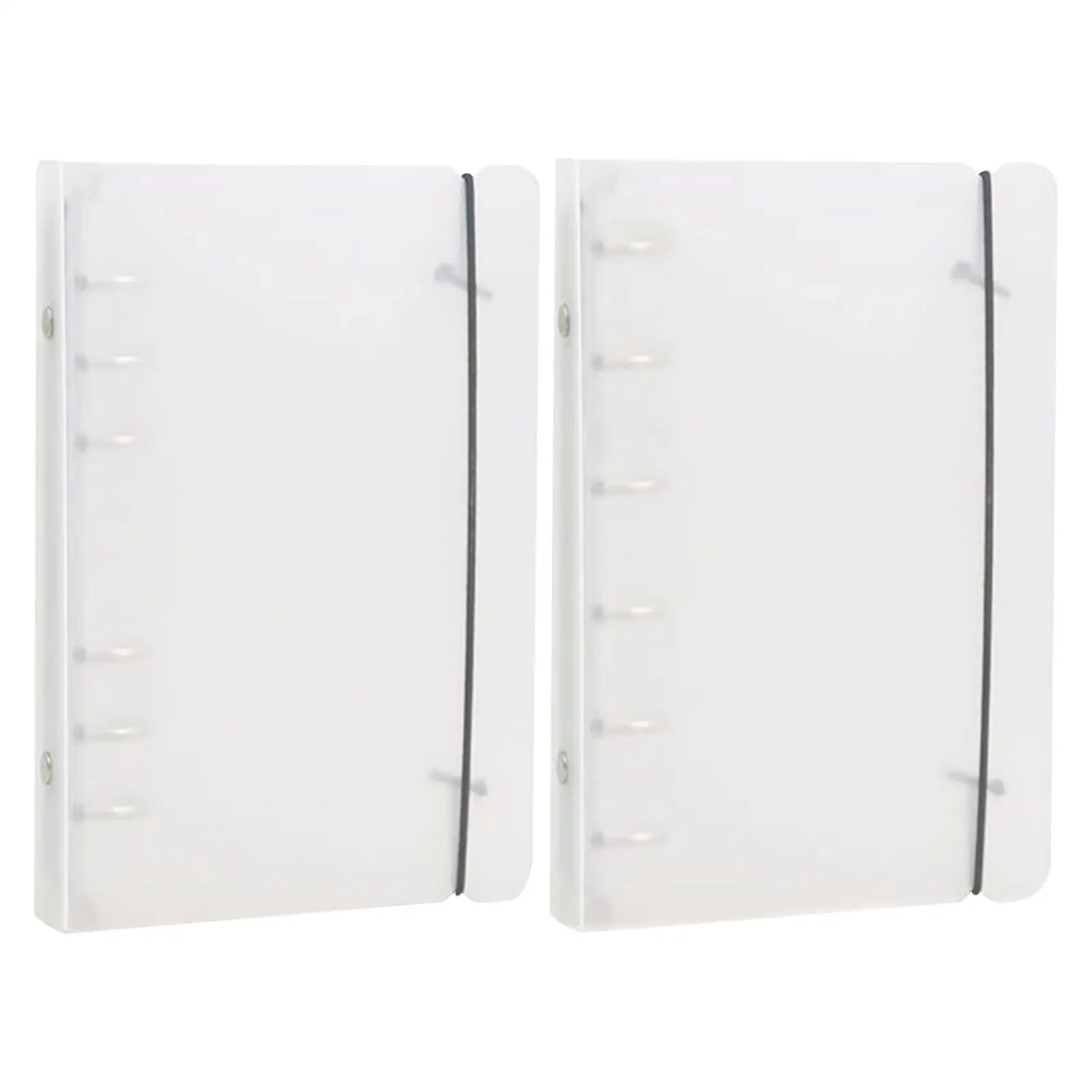 Transparent Binder Cover 6 Ring Loose Leaf Binder Protector Yellowing Resistance Office Supplies for Card Sticker Albums Journal