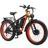 KETELES K800 7-Speed Electric Mountain Commuter Bike 48V 23ah Fat Cruise Control Mountain Cargo Delivery Electric Hybrid Bicycle