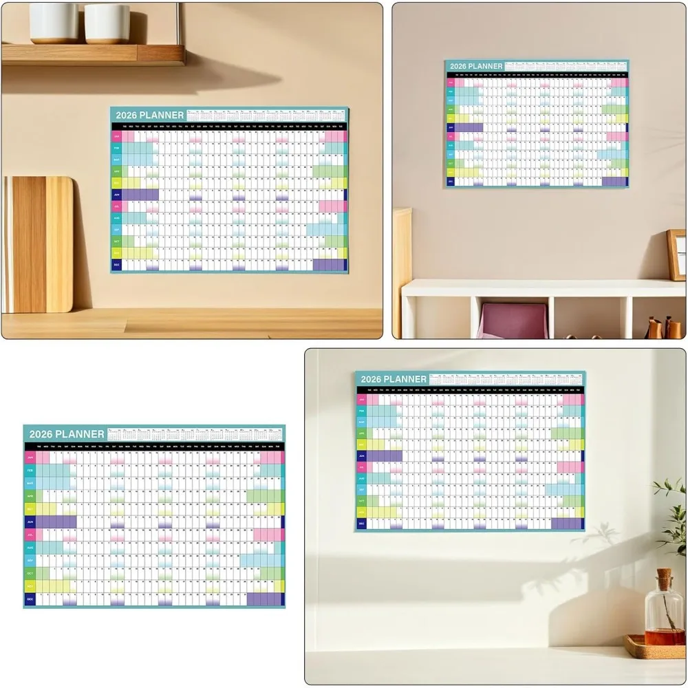 New 2026 Calendar Large Wall Calendar 365 Days Planner Sheet To Do List Check-In Plan Daily Weekly Agenda Schedule Organize image 3