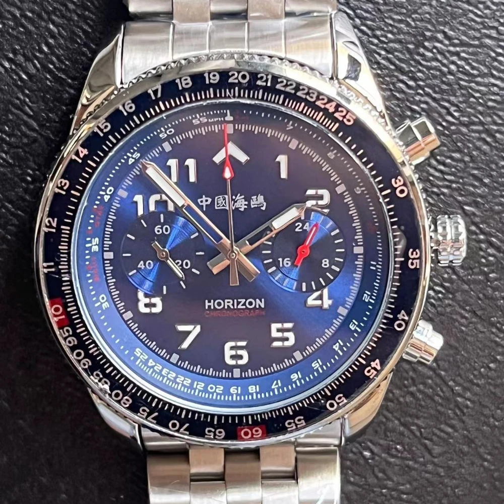 Modny męski zegarek biznesowy 2026, zegarek pilota 1963, 42mm, wodoodporny, klasyczny, kwarcowy chronograf, zegarek casualowy do noszenia na co dzień.