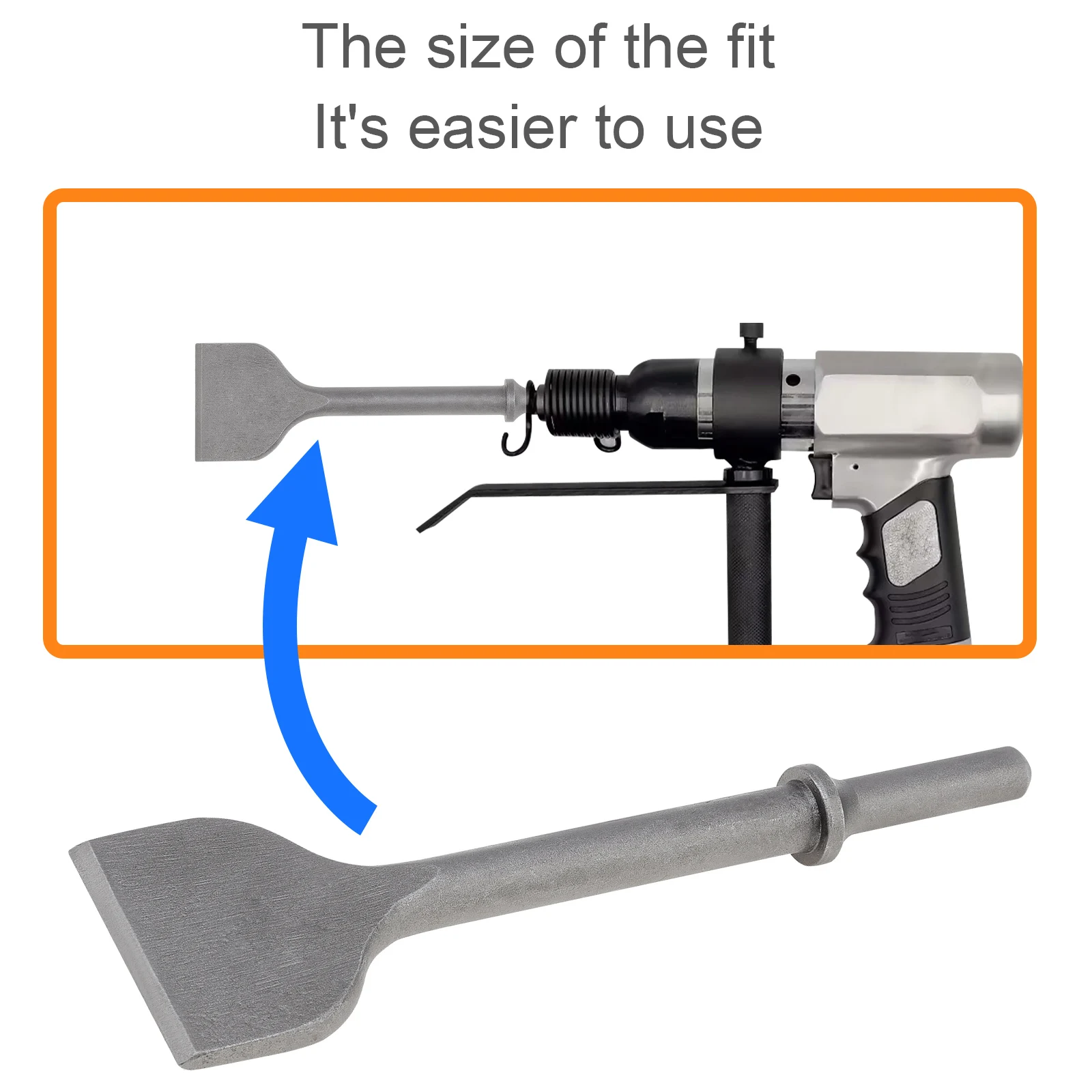 Air Tile Chisel 50mm Wide Air Hammer Chisel Bit Pneumatic Chisel for Tile Removal / Mortar Removal