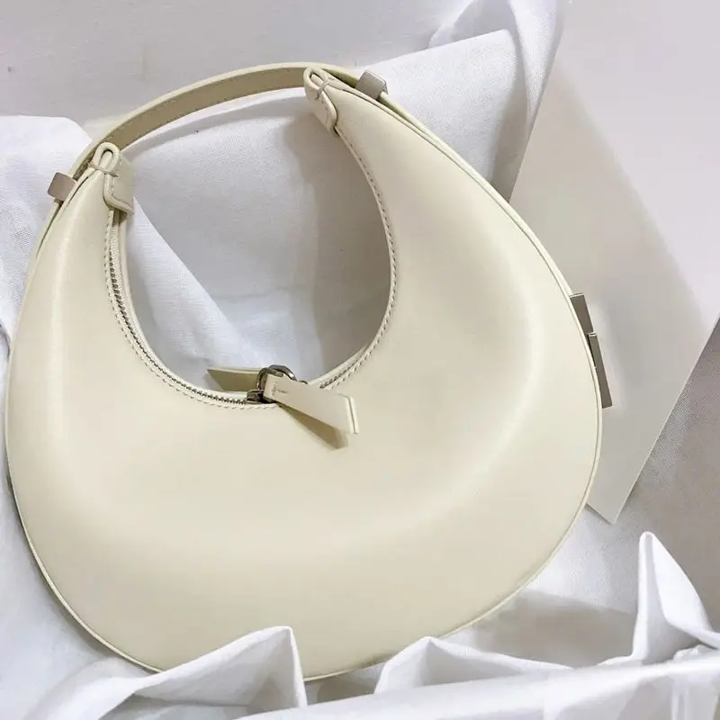 2023 Genuine Leather Women\'s Aesthetic new Saddle Korean Handbag Y2k Mini Dumpling pink white Shoulder Brand Pillow Bags on sale