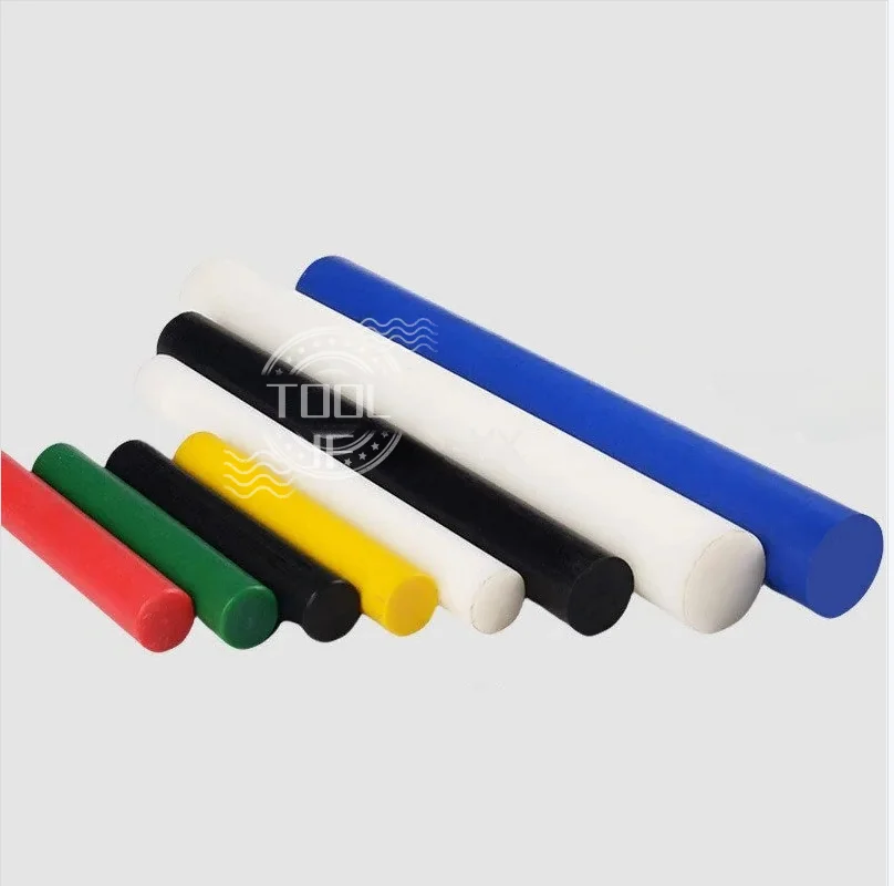 

Length 500mm Polyoxymethylene Round Stick Dia 3-50mm Black White Red Blue Yellow Green Plastic Bar Machining Material