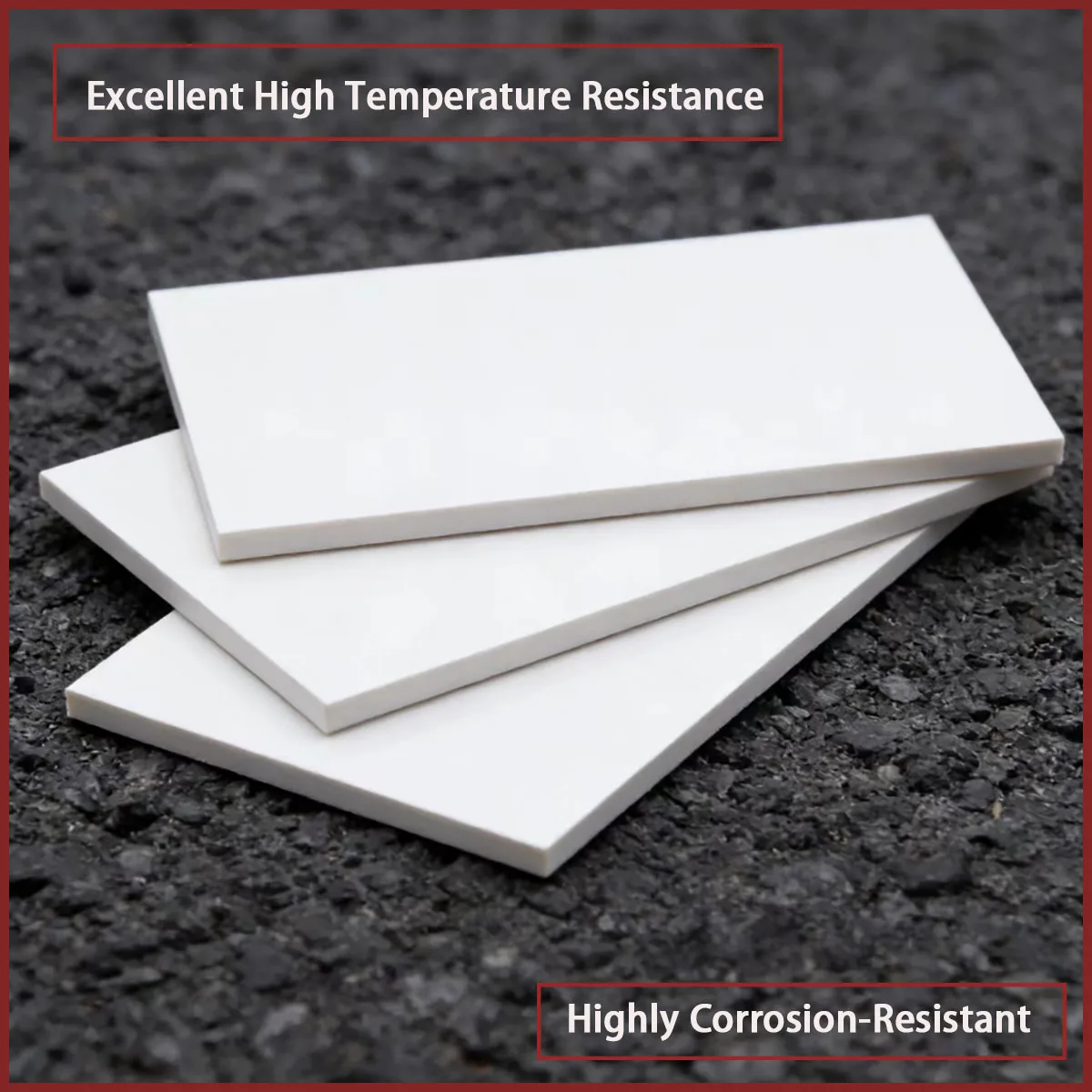 Aluminum oxide ceramic plate with a thickness of 0.5-3mm is used in metallurgy, electronics, chemical industry, aerospace, etc