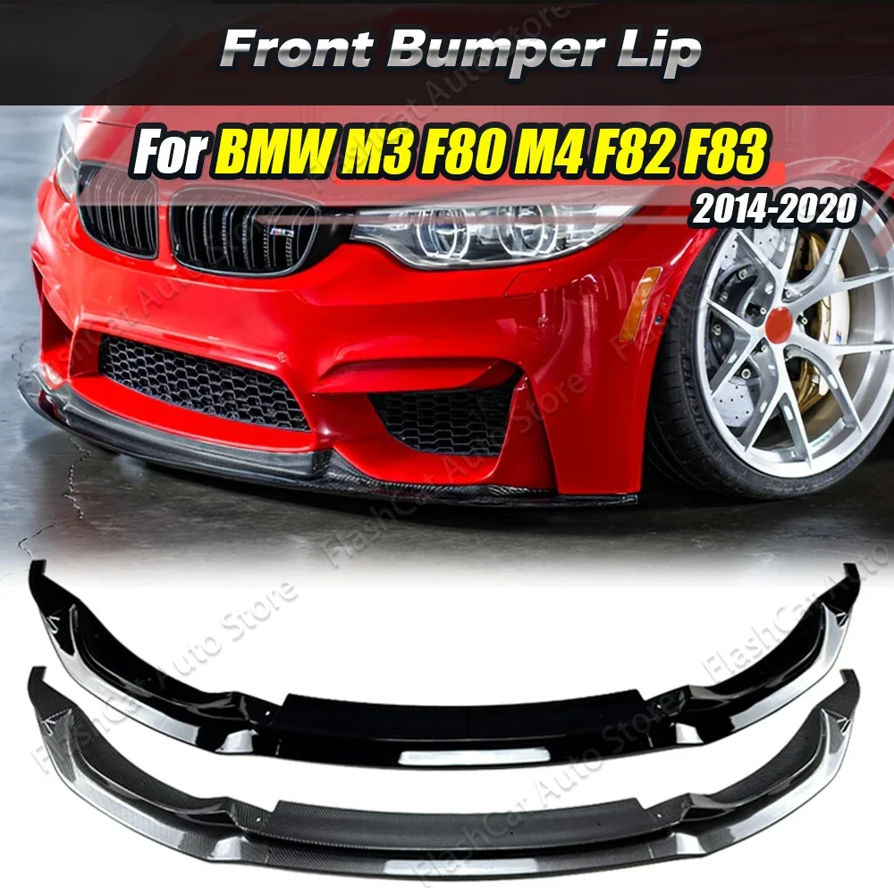 

M3 M4 For BMW F80 F82 F83 3 Series 4 Series Car Front Bumper Splitter Lip 2015-2020 Diffuser Body Kit Spoiler Guard Tuning Trim