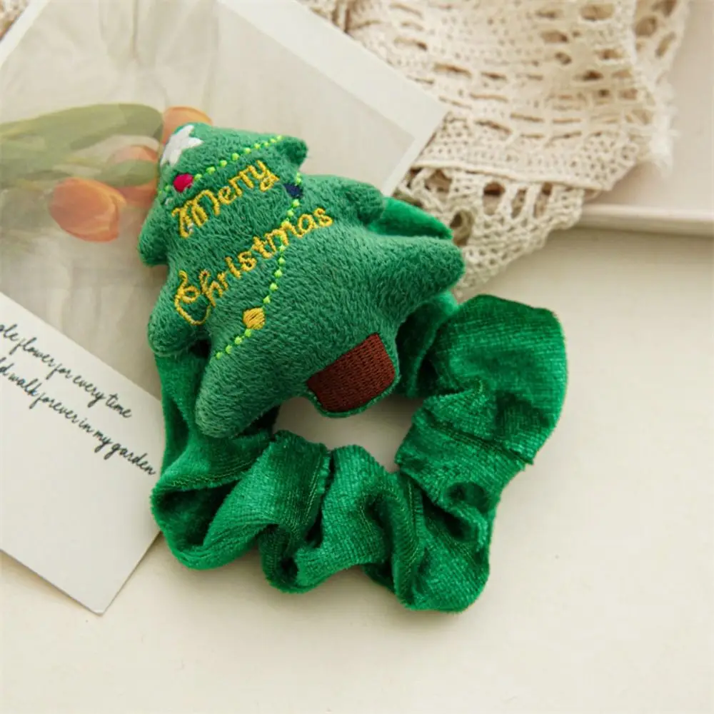 

Multicolor Winter Christmas Scrunchies Cartoon Hair Rope Santa Claus Cute Santa Claus Girl