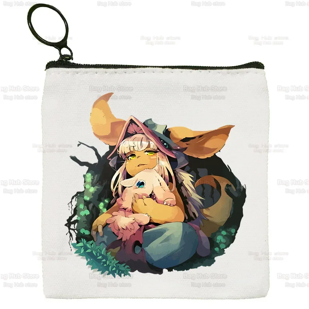 

Made In Abyss Coin Purse Japanese Anime Riko Reg Female Fabric Lyza Nanachi Mini Clutch Bag Cute Mitty Canvas Key Case Purse