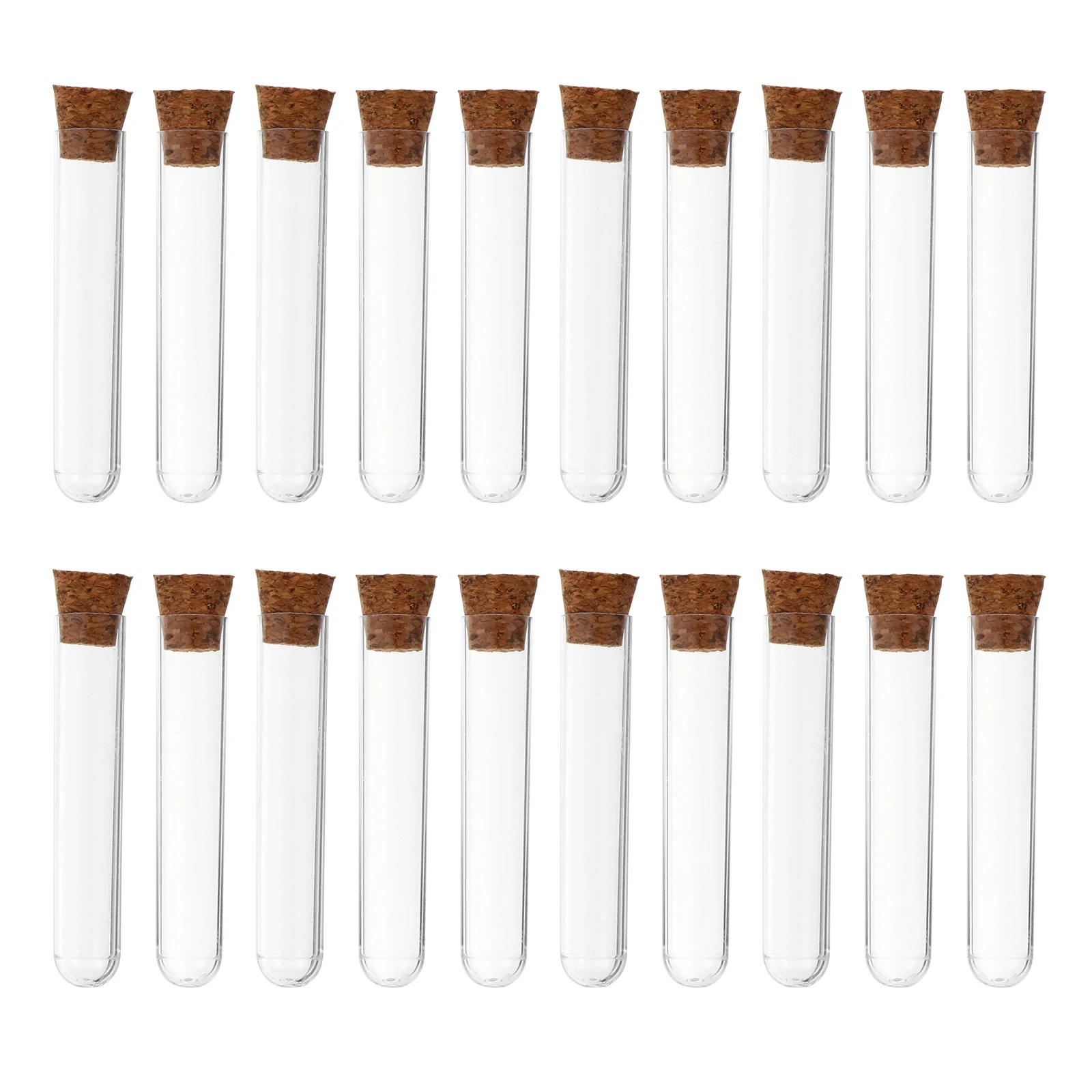 

40 Pcs Cork Test Tube Transparent Tubes Container with Corks Empty Plastic Pipe
