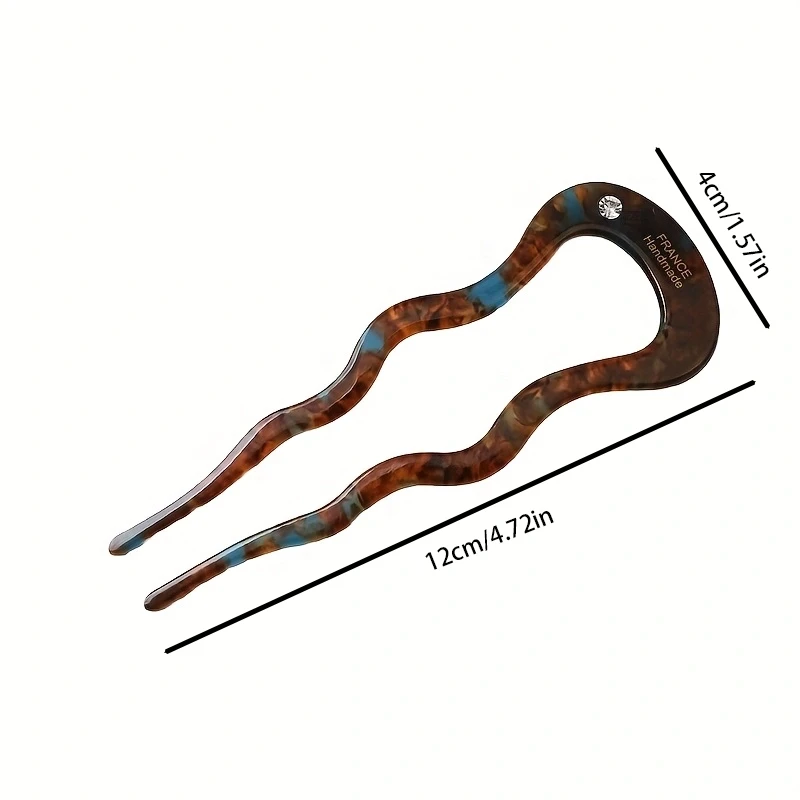 مشبك شعر بسيط مموج على شكل حرف U للنساء، دبوس شعر أنيق على شكل رأس كرات اللحم، دبوس شعر أنيق للفتيات