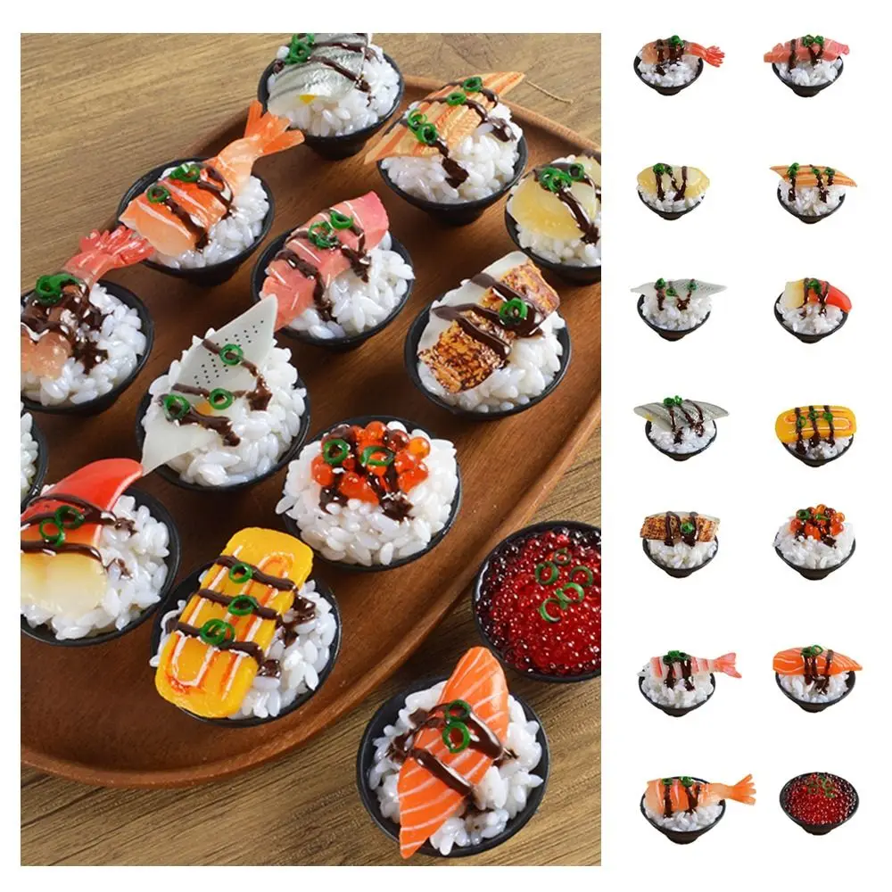 Eel Sushi Rice Food Model Simulation Sushi Model Simulation Kitchen Toy Mini Food Toys Japanese Rice Ball Cooking Toys