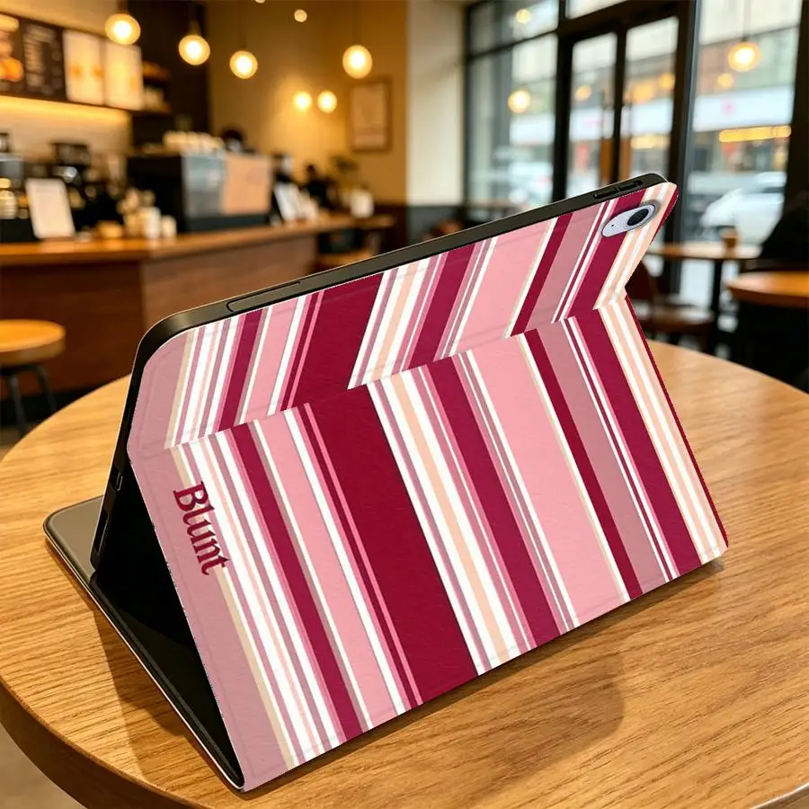 Color Stripe Pattern Print Case for Samsung Galaxy Tab A9Plus A7 Lite S11 S9+ S10 Lite S9 FE A11 A8 S10FE S10 Plus S7 S8+ With