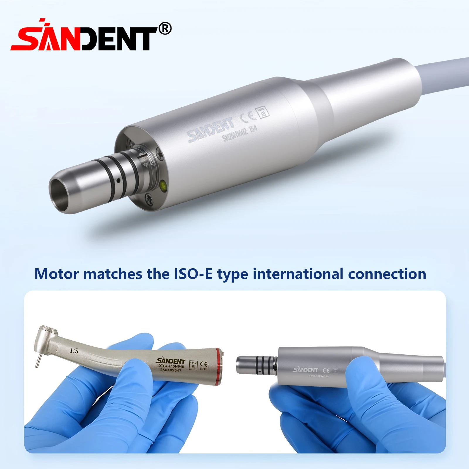 SANDENT Dental 40K RPM LED Brushless Electric Micro Motor E-Type Vector Control System with Water Tank For Practice Surgical
