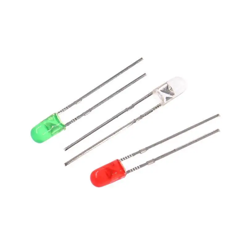100 Stück randlose Leuchtdioden 3MM Direktanschluss-LED Weiß Weiß/Grün/Rot/Smaragdgrün/Blau/Gelb/F3 Lampenperle – Detail 3