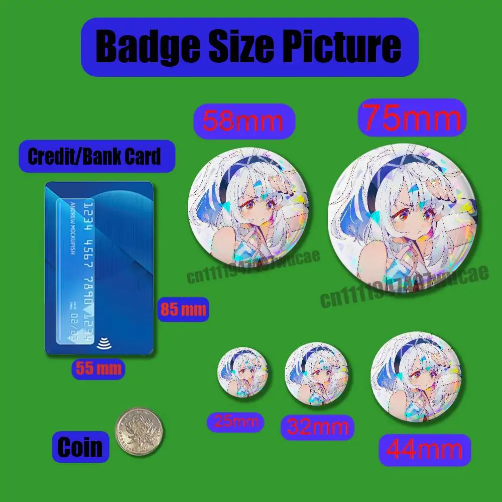 For Kinich Mualani Genshin Impact Badge Case Custom Pin Insignia Emblem Round 25mm Button Laser Film Cover