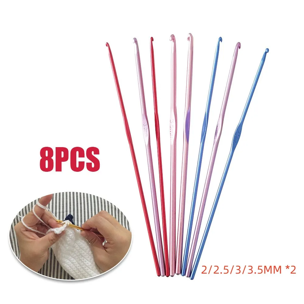 Aiguille à tricoter en aluminium - Pour crochet - Tissage à la main - Outil de couture - Couleurs mélangées Aiguille à tricoter en aluminium - Pour crochet - Tissage à la main - Outil de couture - Couleurs mélangées