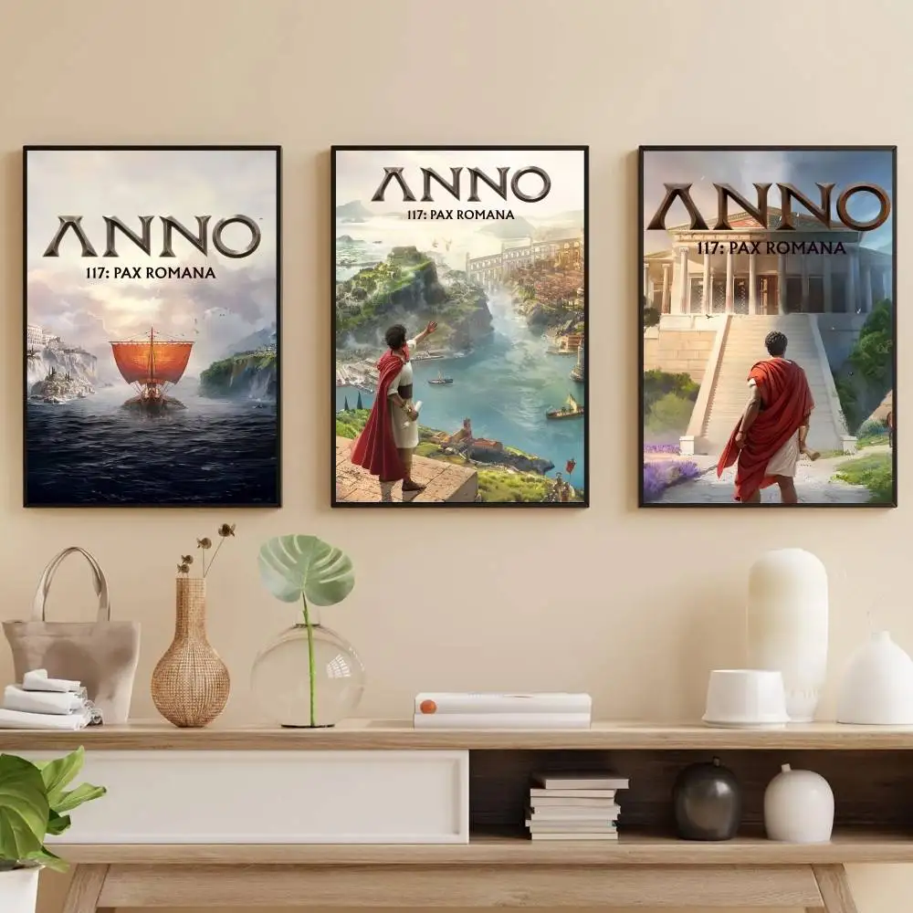 

Game A-Anno 117 Poster Self-adhesive Art Waterproof Paper Sticker Coffee House Bar Room