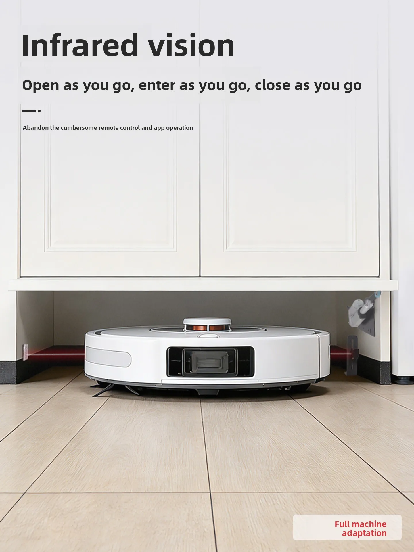 The sweeping robot hides the cabinet door automatic door opener and intelligently controls the electric flip door telescopic