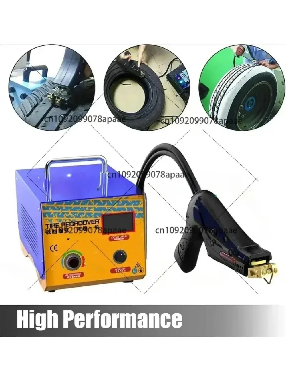 

1000W Electric Tire Regroover Machine, Heavy Duty U/V Shape Grooving Tool with Blades for Car Truck SUV Tire Repair