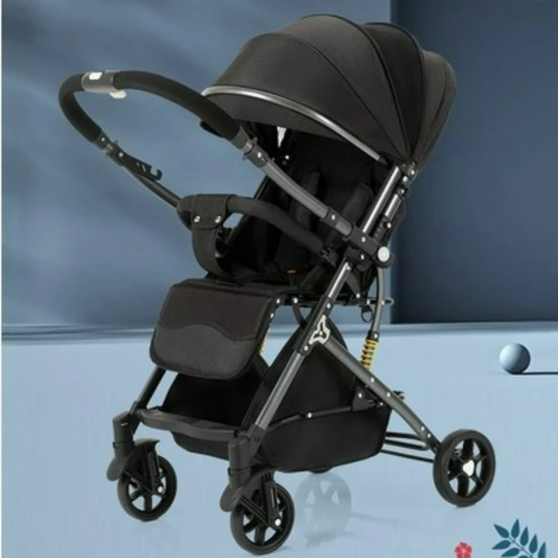 

Детская коляска, двунаправленная, сверхлегкая, легко сидеть, лежащая, складная, с высоким ландшафтом в один клик, тележка-зонтик для новорожденных
