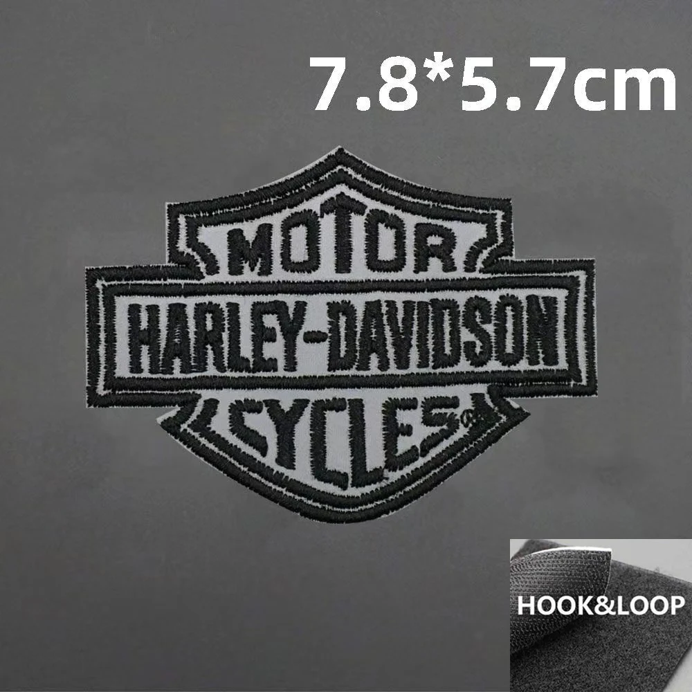 Parches Bordados con Logotipo de Harley Davidson para Motocicleta, Apliques de Velcro, Etiqueta Cosida, Insignia Punk para Motociclistas, Decoración DIY para Ropa Rock