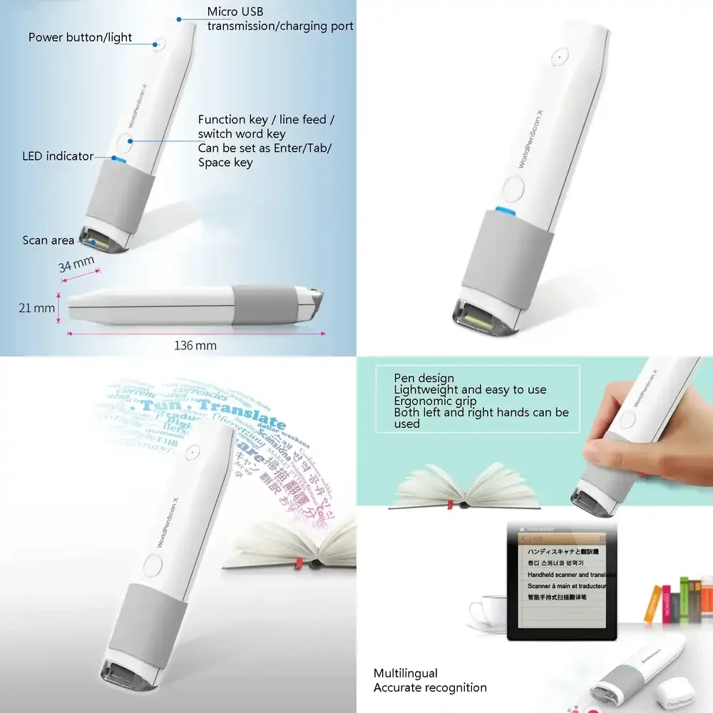 USB Scanning Pen for Text Entry Translation Scanner Pen for Multi-function Reading Writing OCR Portable Handheld Scan