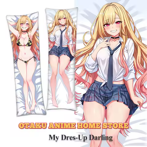 Anime Dakimakura Pillowcase Cartoon Character Kitagawa Marin Fullbody Throw Pillowcases Hugging Body Bedding Cushion Covers