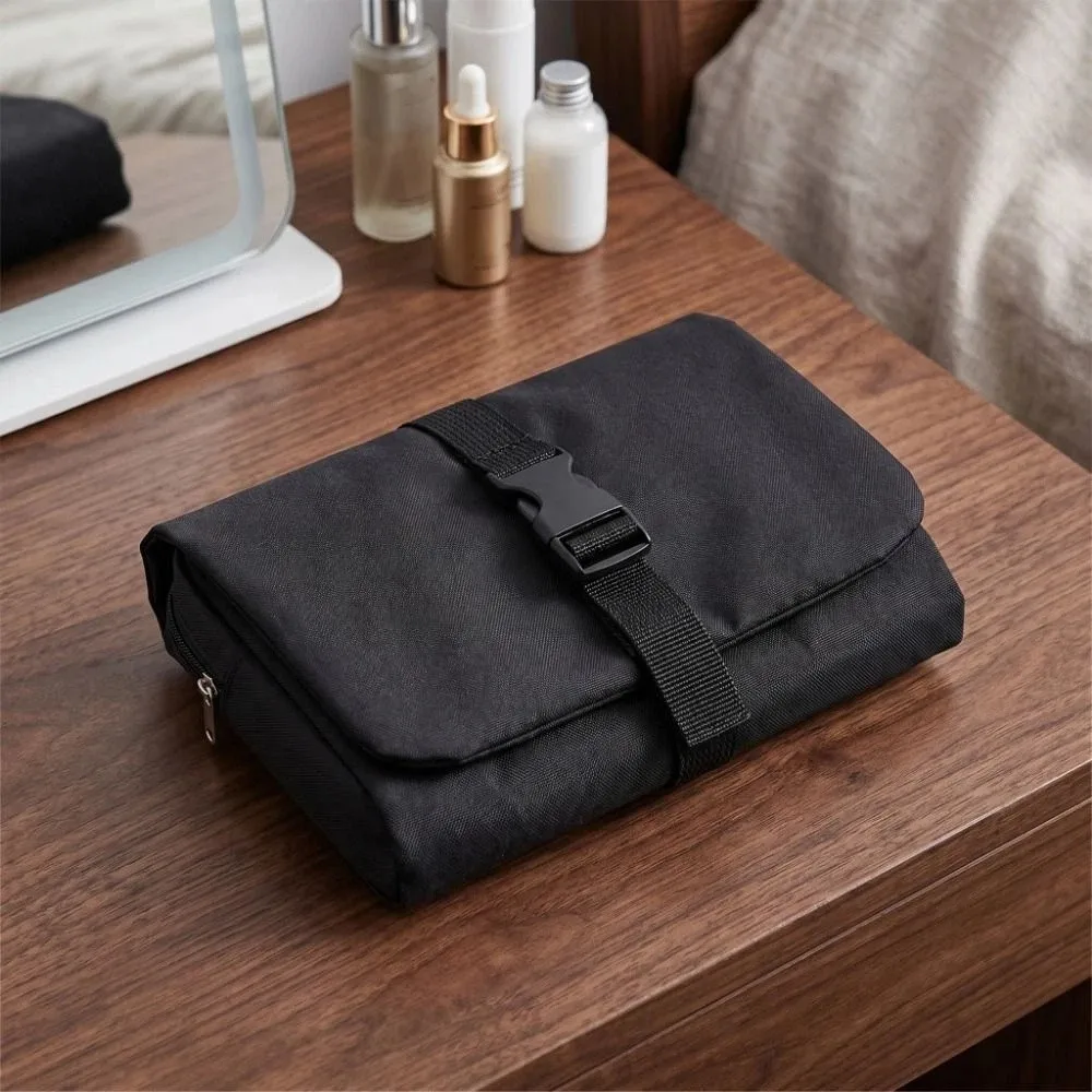 Multiple Pockets Detachable Toiletry Bag Folding Large Capacity Hanging Makeup Bag with Hanging Hook Cosmetics Bag for Home