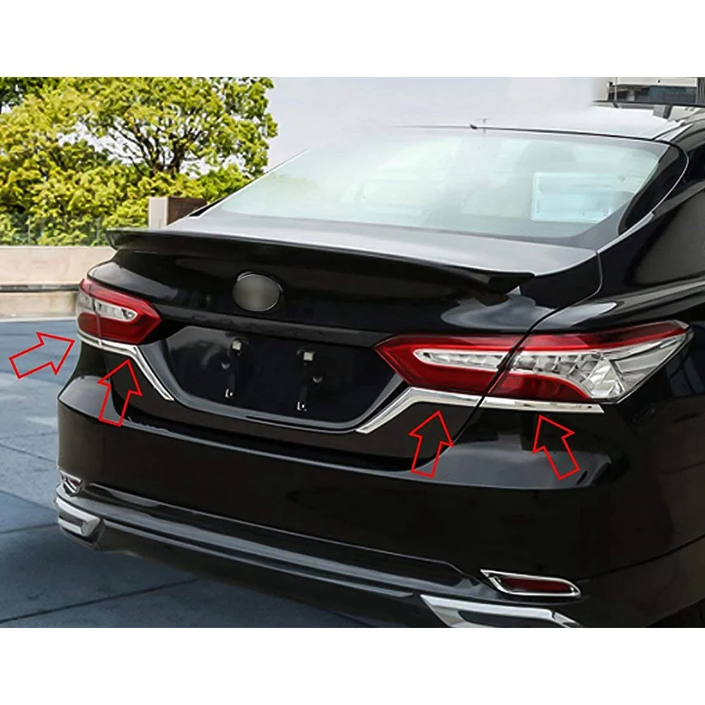 

A03G-Хромированная накладка на задний фонарь для бровей для Toyota Camry L LE XLE 2017 2018 2019 2020 2021