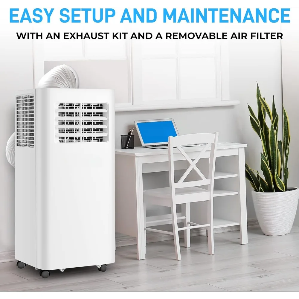 Room Air Conditioner with Digital Remote for Room up to 450 Sq.Ft, 3-in-1 Portable AC Unit with with Installation Kit