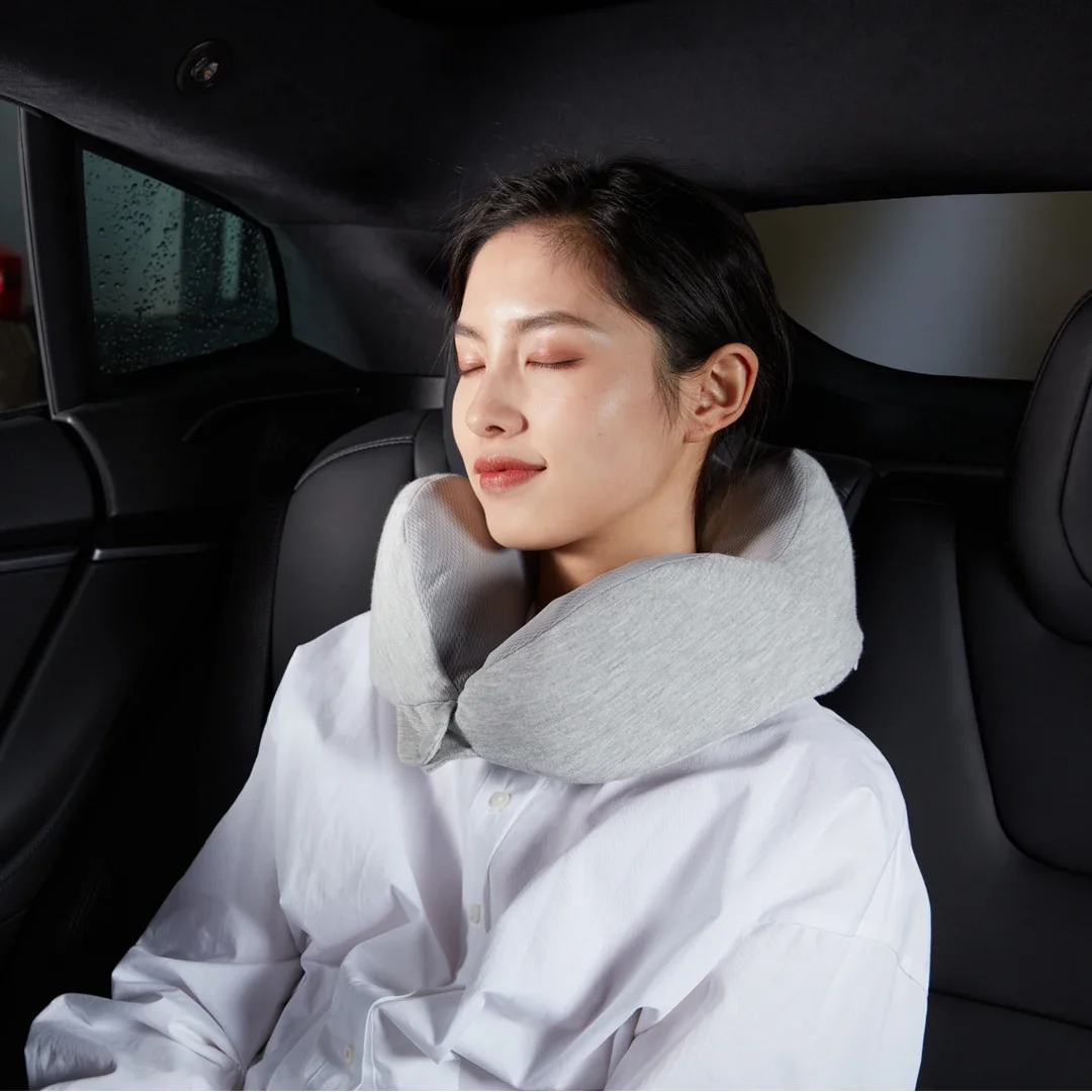 MIUI-وسادة رقبة طبيعية من اللاتكس على شكل حرف U ، وسادة رقبة تايلاندية ، وسادة تقشير ، سفر طائرة ، استراحة غداء ، وسادة نوم ، 8 ساعات