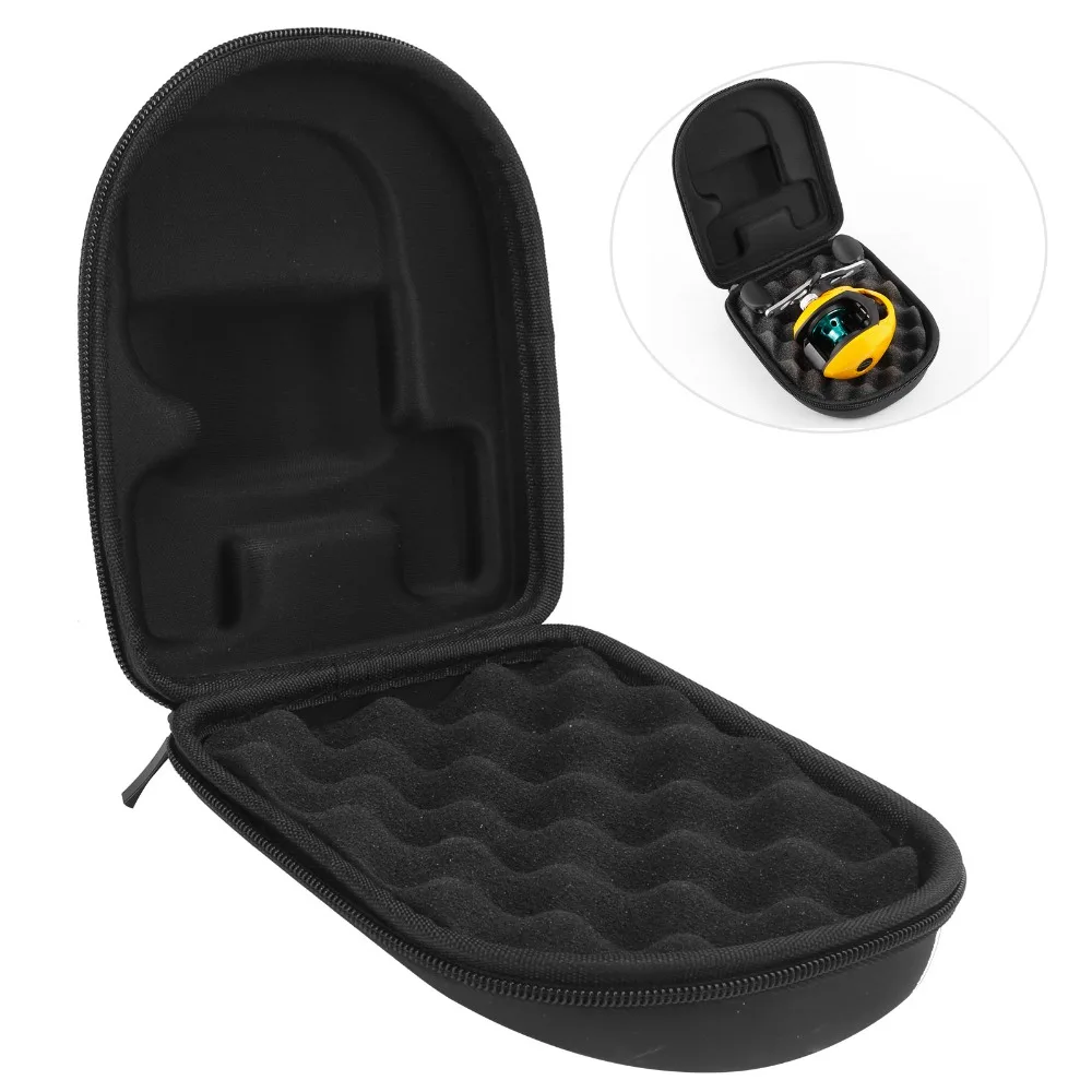 Durable Waterproof Baitcasting Reel Case Lightweight Anti-Collision Baitcaster Hard Case Black Fishing Reel Cover Fly Fishing
