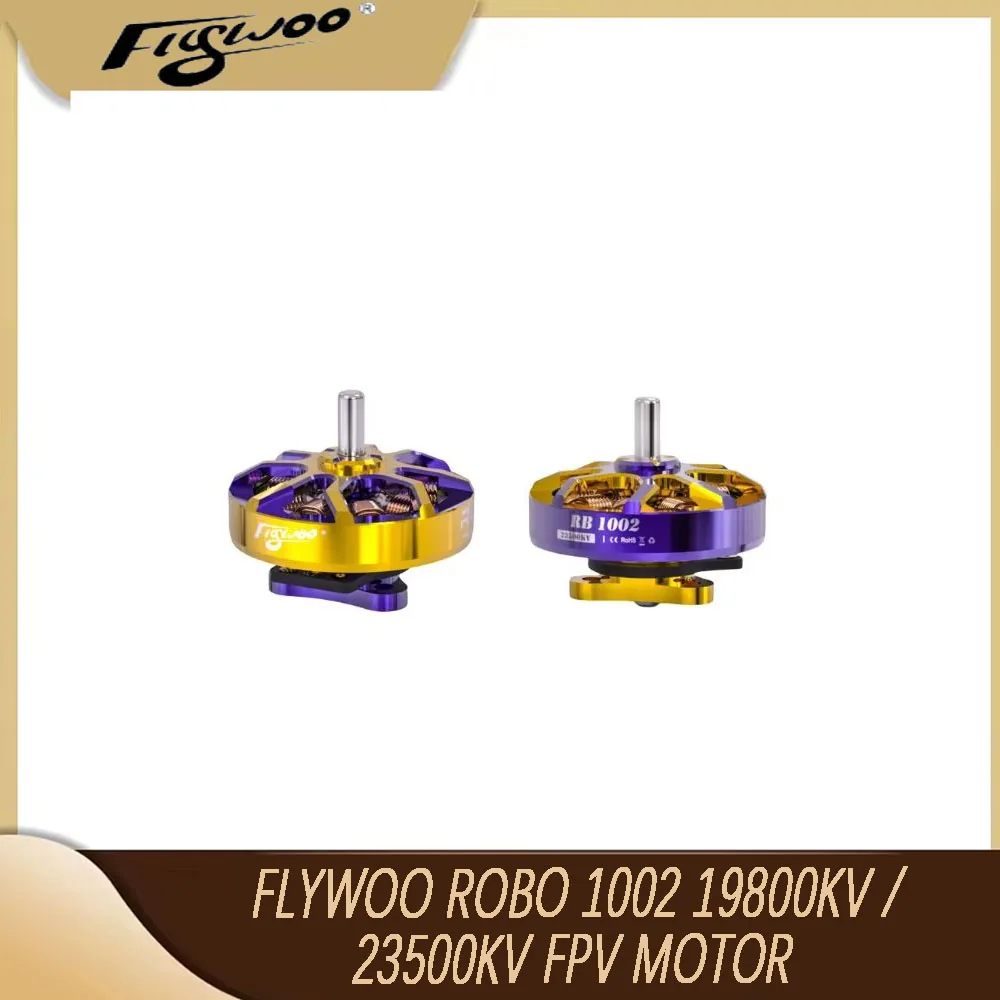 Flywoo ROBO 1002 19800KV / 23500KV Motore Fpv Oro/Viola per droni Whoop e stuzzicadenti droni fpv