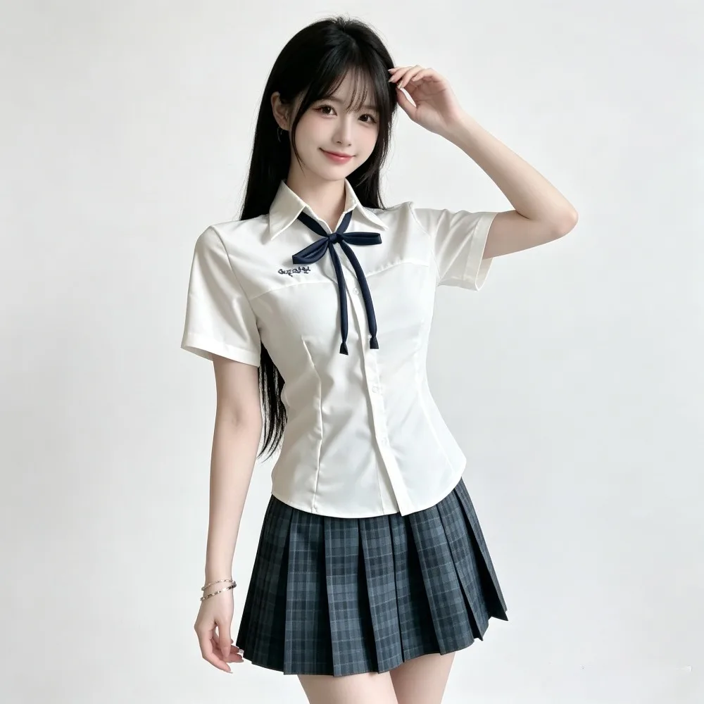 Milk White Basic JK School Uniform Shirt, Japanese Academy Style Long-lasting Top for Women, Ideal for Campus Daily Wear&Cosplay