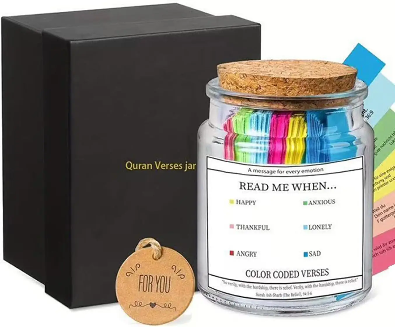 Quran Verses Jar Read Me When Bible Verses Christian Decor Gift Quranic Affirmations, Islamic Decor Ramadan Decorations for Home
