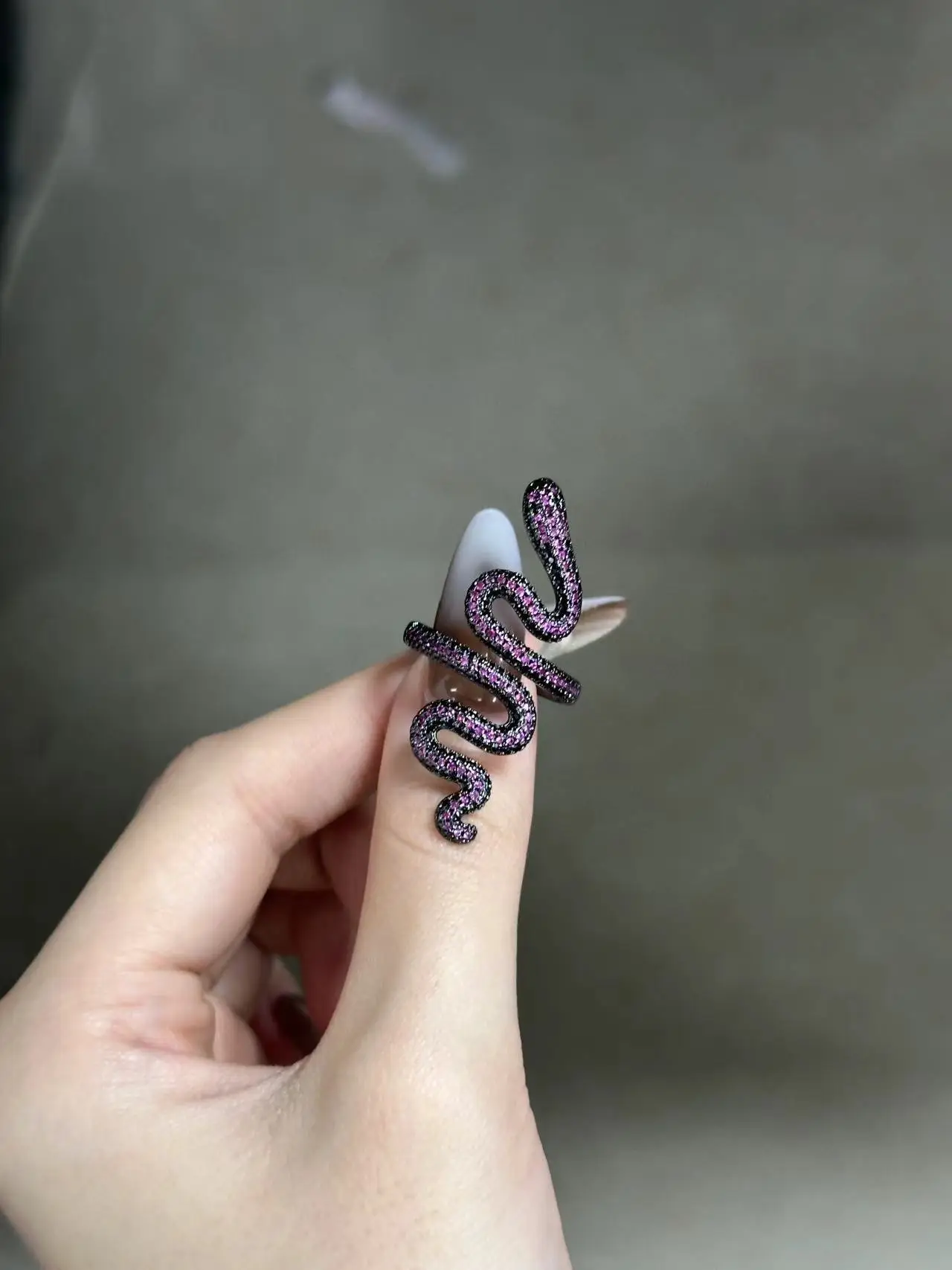 Mildew Taylor Swift Snake Ring Simple Original Design Luxury Ins