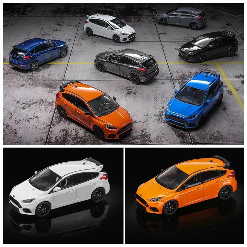 Turning Crush Diecast 1/64 Maßstab Focus RS Legierung Automodell Sammlung Dekorierte Feiertagsgeschenke Spielzeug