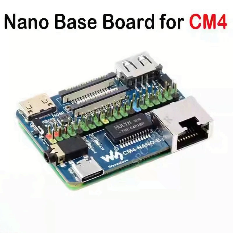 Compact CM4-Size Base Plate with Various Interfaces for Raspberry Pi CM4/CM5
