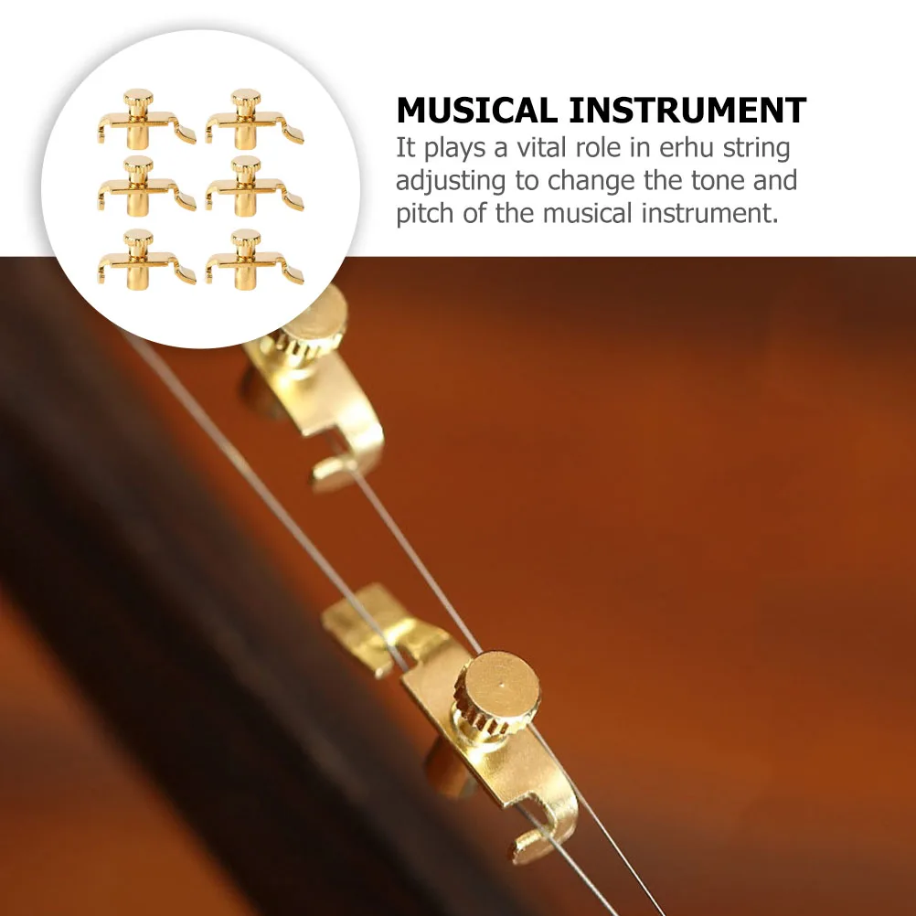 

6 Pcs Erhu Tuner Supplies Adjusters Professional Fine Accessories Tool Instrument