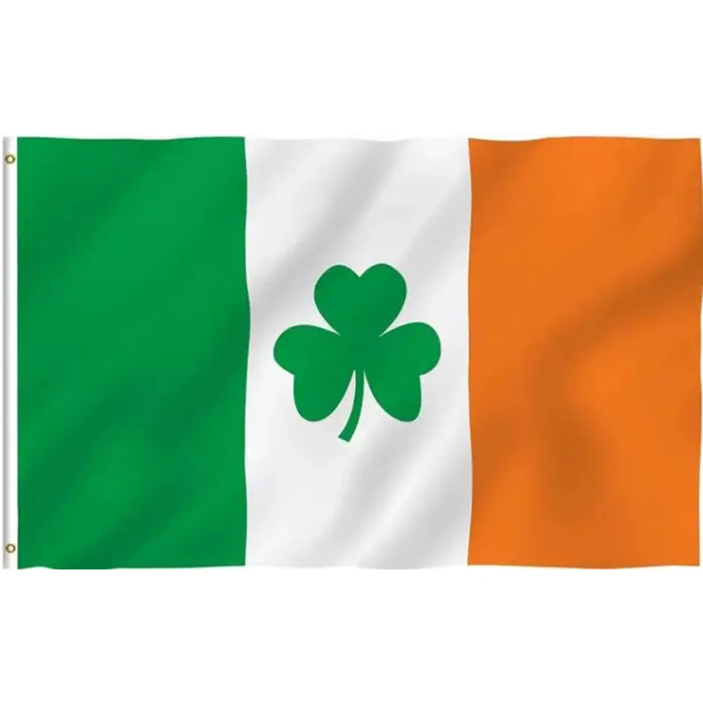 2X3FT 3x5 FT Ireland Irish St. Patricks Day Flag Banner with 100D Polyester